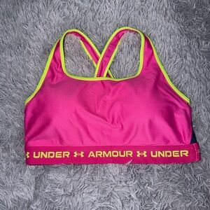 Under Armour Women's Neon Pink Sports Bra